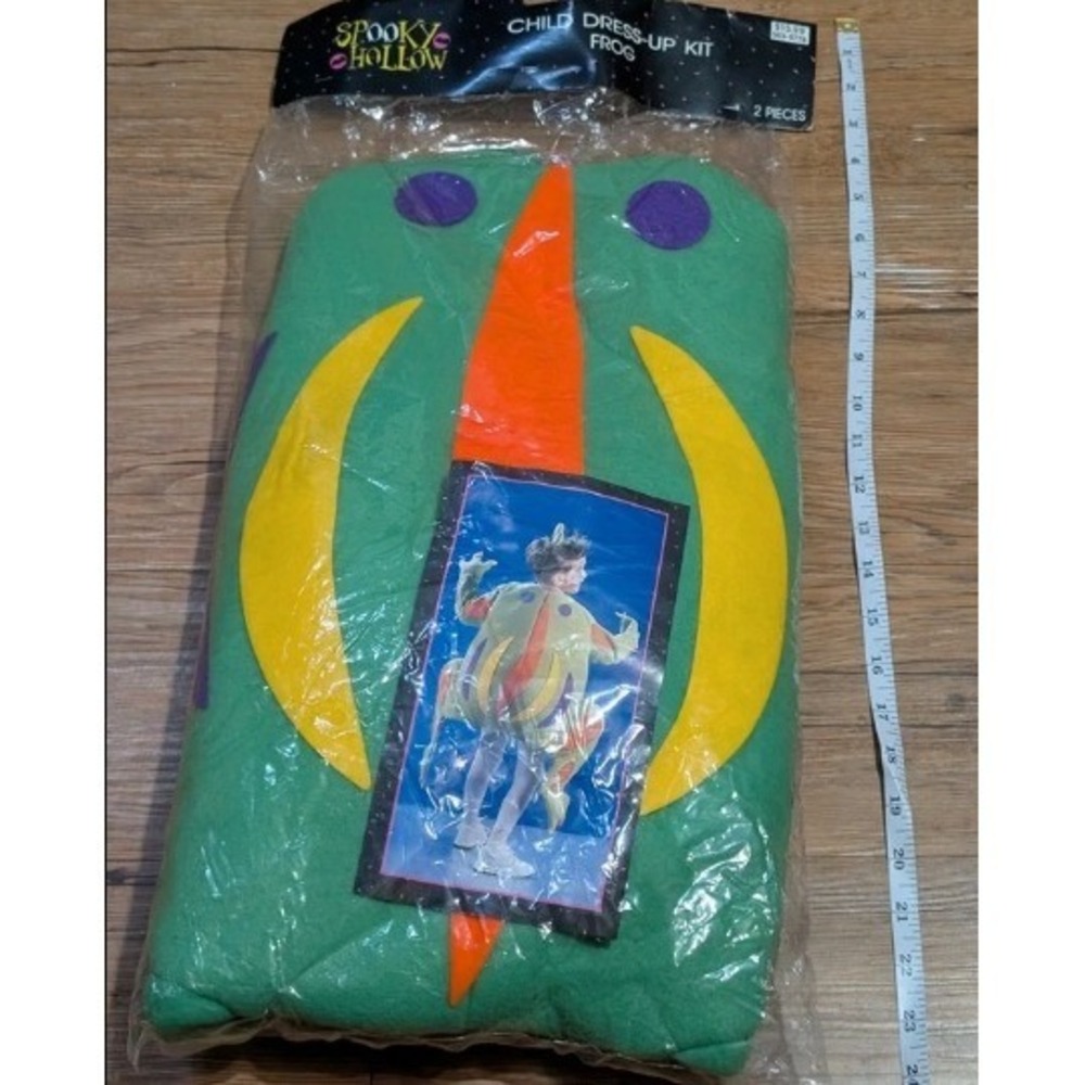 Spooky Hollow Child Frog Dress-Up Kit 2-Piece Green Costume 2001 Jo-Ann Stores